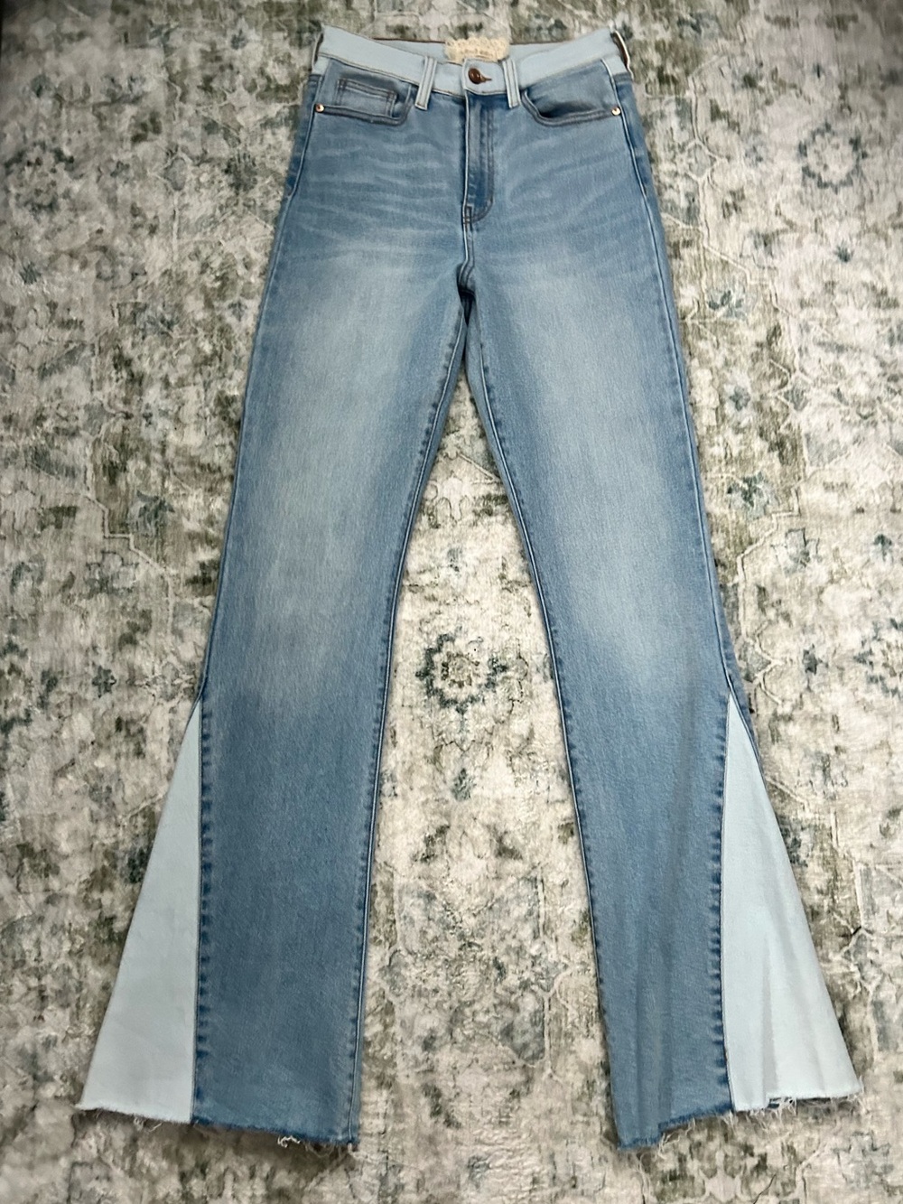 Altarβd State Two-Tone High Rise Flare Jeans β Size 27